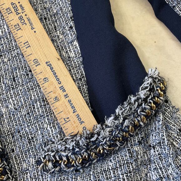 Time Postmodern women’s Tweed Blazer Jacket Size M mid length /pockets - Picture 15 of 15